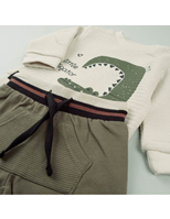 CONJ SUDADERA CON PANTALON ALGODON COCODRILO 18M
