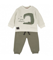 CONJ SUDADERA CON PANTALON ALGODON COCODRILO 18M