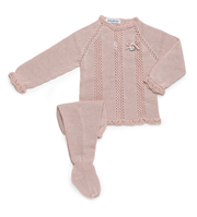 CONJ 2.P TIRAS CALADAS CIRUELA ROSA PALO 6M