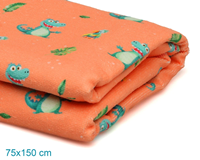 TOALLA PLAYA MICROFIBRA COCODRILO NARANJA