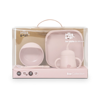 SET VAJILLA 4 PCS DE SILICONA MOCKUP ROSA