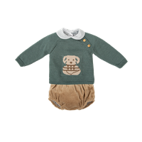 CONJ NIÑO + CAPOTA BEIGE 18M