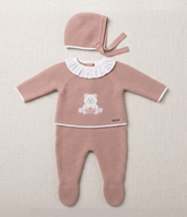 CONJ PUNTO + CAPOTA OSO ROSA EMPOL. 1M