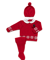 CONJ NAVIDAD NIÑO GORRO ROJO 1M