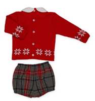 CONJ NAVIDAD PANTALON CUADROS CENEFA ESTRELLA 12M