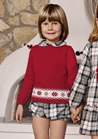 CONJ NAVIDAD PANTALON CENEFA ARBOL ESTRELLA ROJO 12M