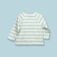SUDADERA RAYAS CELESTE 9M