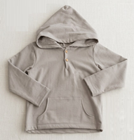 SUDADERA CON GORRO GRIS 48M