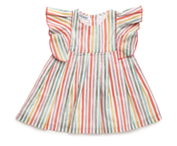 VESTIDO CINTURA RAYADO 36M CORAL