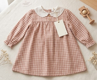 VESTIDO VICHY CUELLO BORDADO 36M