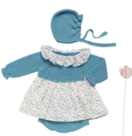 JESUSITO BRAGA PTO RAMITAS C/GORRO 12M AZUL NUBE