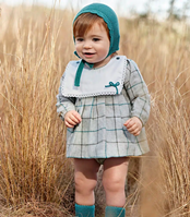JESUSITO BRAGA BABERO C/GORRO 24M VERDE BALTICO
