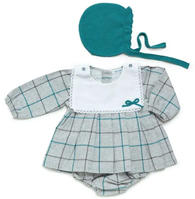 JESUSITO BRAGA BABERO C/GORRO 24M VERDE BALTICO