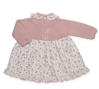 VESTIDO CUERPO PUNTO BODOQUES FLORES 18M