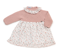 VESTIDO CUERPO PUNTO BODOQUES FLORES 18M