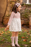 VESTIDO CUERPO PUNTO BODOQUES FLORES 24M 