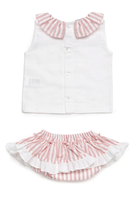 CONJ CAMISA NIÑA RAYA LIMONADA BCO/MAQ 6M