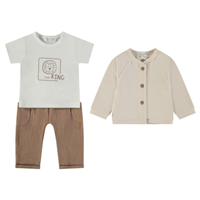 CONJ 3 PZAS LITTLE KING CRUDO 3M