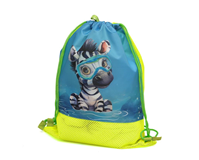 Bolsa Red de Playa Kiokids VERDE CEBRA 38X30 CM 