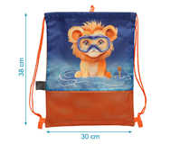 Bolsa Red de Playa Kiokids NARANJA LEON 38X30 CM 