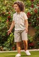 CONJUNTO CAMISA NIÑO MANGA CORTA LINO 24M