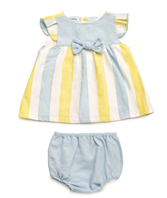 VESTIDO CORTO CON BRAGA RAYADO 36M