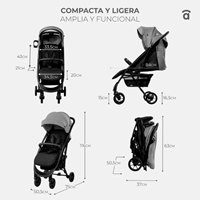 SILLA DE PASEO COTTON 2 GRIS/NEGRO 22 KG