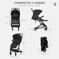 SILLA DE PASEO TUMNUCTU NEGRA 22 KG