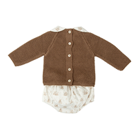 CONJ RANITA BEBE NIÑO + CAPOTA OREJOTAS UNIÑO 9M