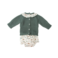 CONJ NIÑA + CAPOTA NATURA VERDE 1M