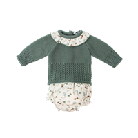 CONJ NIÑA + CAPOTA NATURA VERDE 3M
