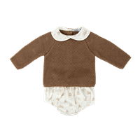 CONJ RANITA BEBE NIÑO + CAPOTA OREJOTAS UNIÑO 12M