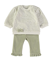 PANTALON CON SUDADERA LAZO CAQUI 12M