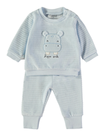 SUDADERA HIPO CON PANTALON CELESTE 18M