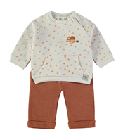 SUDADERA CAMALEON CON PANTALON TEJA 12M