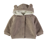 CHAQUETA PUNTO MARRON CON BORREGUITO 12M