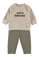 PANTALON VERDE CON SUDADERA BEIG 12M