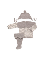 CONJUNTO 3.P RECOGIDAS COLOR VISON/CREMA 0M