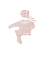 CONJUNTO 3.P ROMBOS VASTAS ROSAPALO/CRUDO 6M