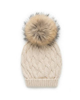 GORRO SUELTO TRENZA POMPON PELO CRUDO 18-24M