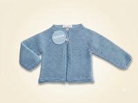 CHAQUETA LARGA RECOGIDAS AZUL NUBE 1M