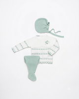 CONJUNTO 3.P RECOGIDAS PASACINTAS BLANCO/V.MENTA 0M