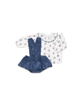 CONJUNTO CAMISA BRAGA VOL. TIRANTES ZORRITOS AZAFATA 6M
