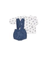 CONJUNTO CAMISA ZORRITOS CON TIRANTES AZAFATA 12M