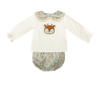 CONJ RANITA BEBE NIÑA + CAMISETA ATARDECER  6M