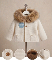 CHAQUETA CAPUCHA PELO NATURAL BOLSILLOS CRUDO 1M