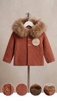 CHAQUETON C/PELO SINTETICO TRASNO TEJA 18M