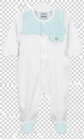 PIJAMA ENTERIZO BLANCO/ VERDE ESTRELLA 12M