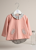 SUDADERA TULIPAN CON CUBREPAÑAL 12M