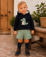 CONJUNTO NIÑO DINO 12M